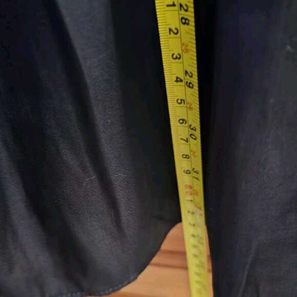 Day + Moon Smocked Mini Black Dress With Shorts Lining. Small Cinched Waist - Picture 7 of 8